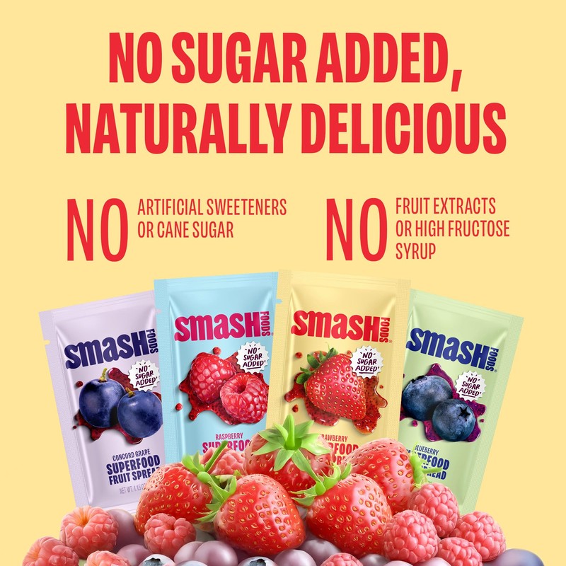 Smash Foods Single Serve Jam Packets | Variety 12-Pack |