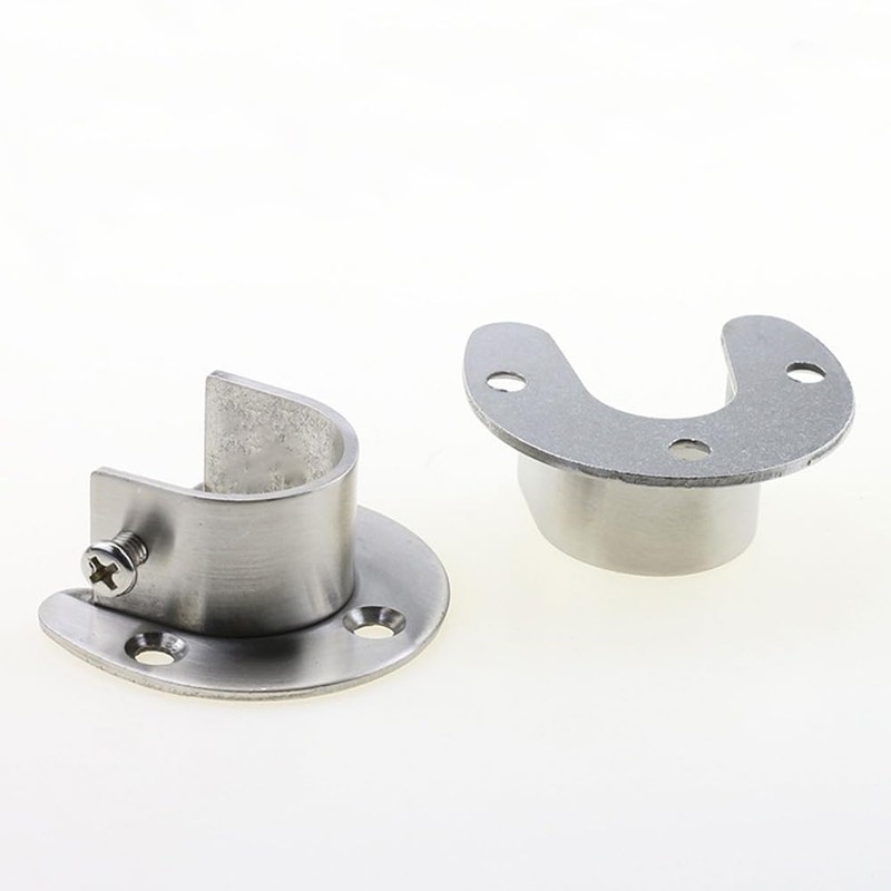 4 Packs Stainless Steel Closet Rod Brackets, 1 Inch Heavy