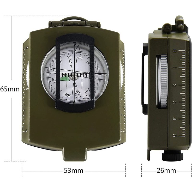 Compass: TOKO Compass Hiking Survival Compass Military Grade Orienteering Compass