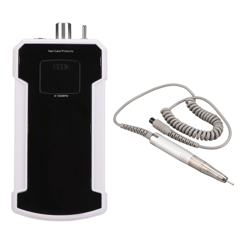 Black Rechargeable Electric Nail Drill Portable Nail Polish Machine Electric