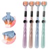 Emoyi 4pack Soft Hair Toothbrush 3-Sides Toothbrushes C Shape for