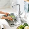 Kitchen Faucet with Pull Down Sprayer: ALEASHA Waterfall Kitchen Sink