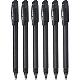 Pentel Energel Rollerball Pen - BL417R - ECO 96% Recycled - Black Ink - Pack of 6