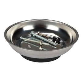 Toolland Magnetic Tool Tray Set of 10 in Sales Display for Holding Tools, Screws, Drills and Nails, Diameter 11 cm, Stainless Steel, Metal