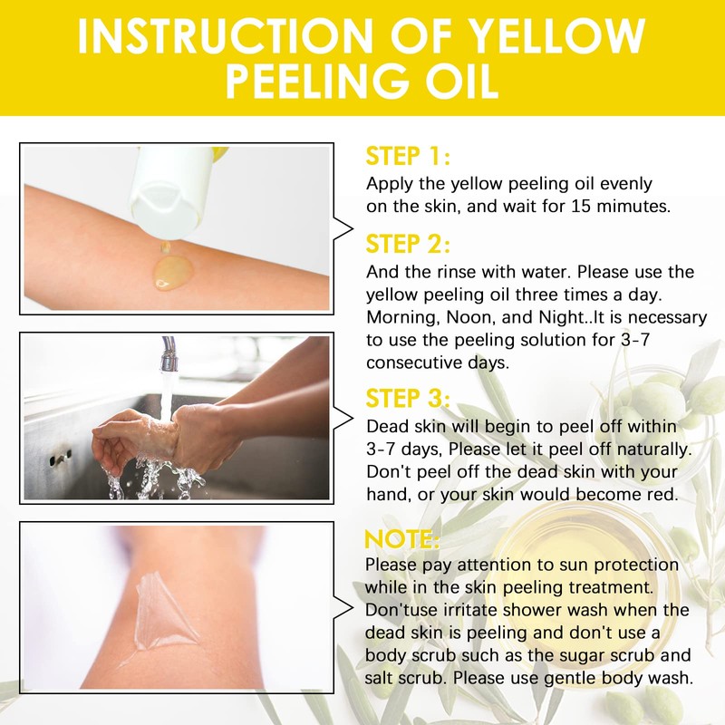 YAFUSIPE Yellow Peeling Oil for Dark Skin Strong Peel Oil