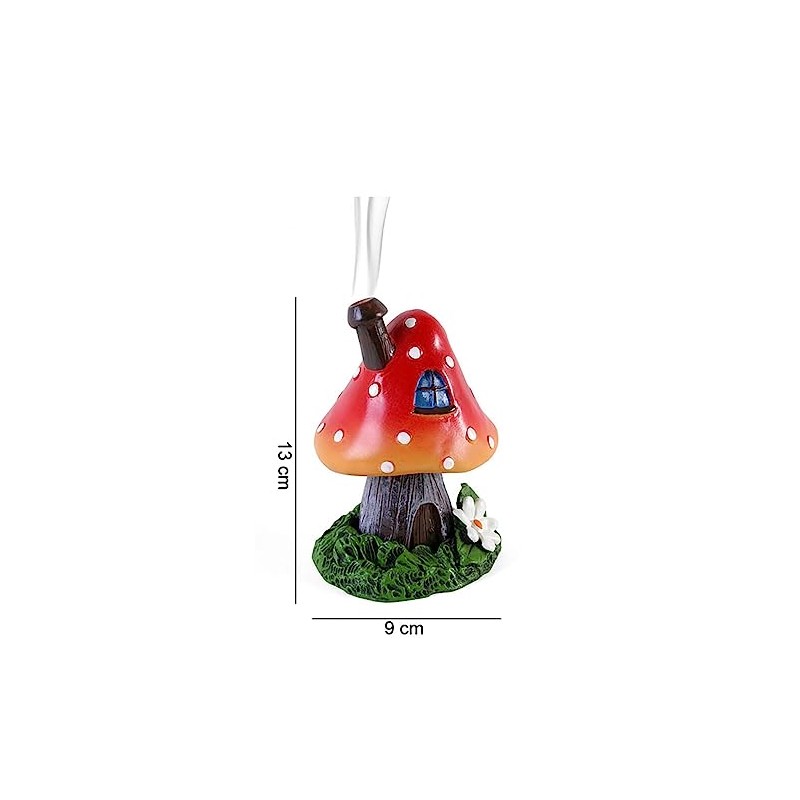 Something Different Wholesale Bright Multicolor Toadstool House Design Incense Cone