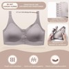 CYTMTZGA Mastectomy Bra Front Closure Seamless Denture Bra with Prosthesis