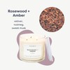 Calyan Wax Co. 3 Wick Candle, Rosewood + Amber Scented