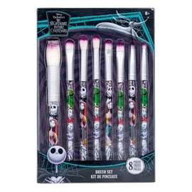 Nightmare Before Christmas Set 8 Brochas de Maquillaje Sombra, Rubor e Iluminador