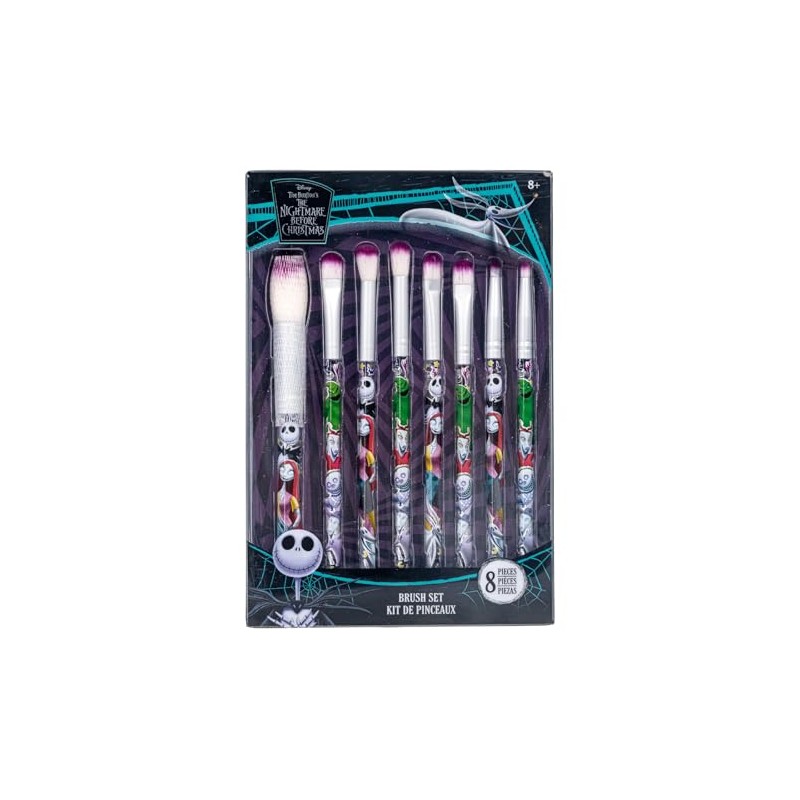 Nightmare Before Christmas Set 8 Brochas de Maquillaje Sombra, Rubor