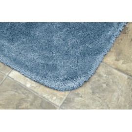 Garland Rug 2-Piece Finest Luxury Ultra Plush Washable Nylon Bathroom Rug Set, Basin Blue