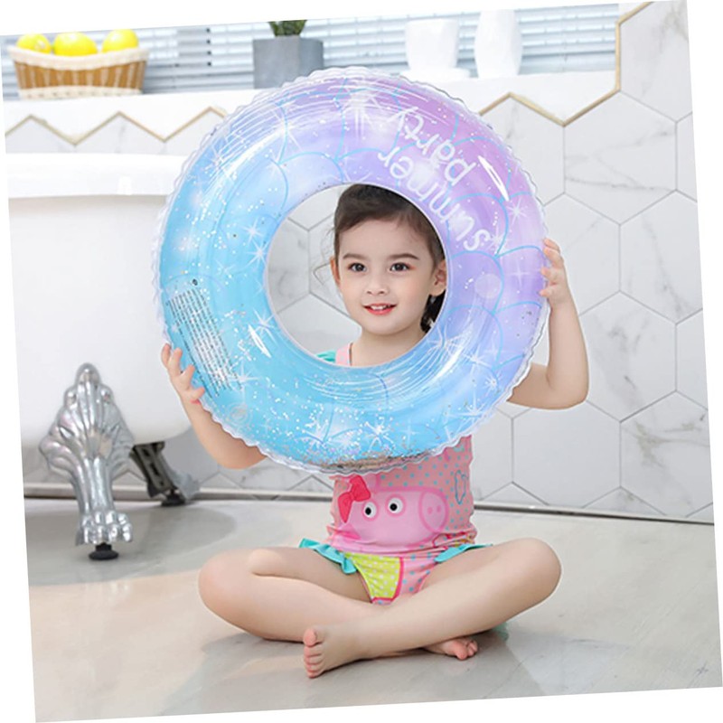 SUPVOX 1Pc Colorful Inflatable Swimming Ring for Adults Fun Pool