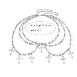 Vintage Metal Waist Chains, Punk Waist Chains, Gothic, Women's Body Chain, Metal Belly Chain, Adjustable Waist, Multi-layer Waist Chain, Belt, Adjustable Body Link Belt, Girls Women, Alloy, Not