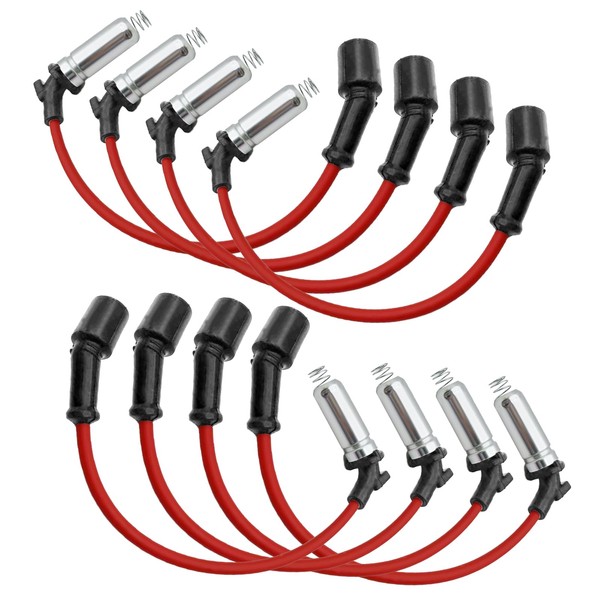 8-Piece Spark Plug Wires & Iridium Plugs Set - Compatible