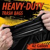 42 Gallon Large Black Trash Bags 33x48in (10 Count)