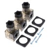 BUGUUYO 2sets Led Light Solenoid Junction Box 3 Prong Connector
