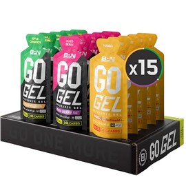 BARE PERFORMANCE NUTRITION, BPN Go Gel Endurance, 24g of Carbohydrates & 100 Calories per Pack, Vegan + Gluten Free Running Gel, 15 Single-Serving Variety Pack