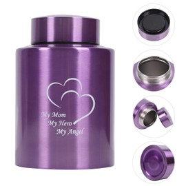 Medium Urns for Human Ashes, Medium Sized Urns for Ashes Adult Male Female, Small Keepsake Urns for Human Ashes (Purple, My Mom)