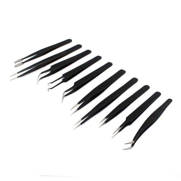 G.S Precision Tweezers Set, ESD Tweezers Set Anti-Static Stainless Steel