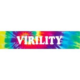 Virility Groovy Cool Tie Dye Look 8" Wide Decal Bumper Sticker for use on Any Smooth Surface
