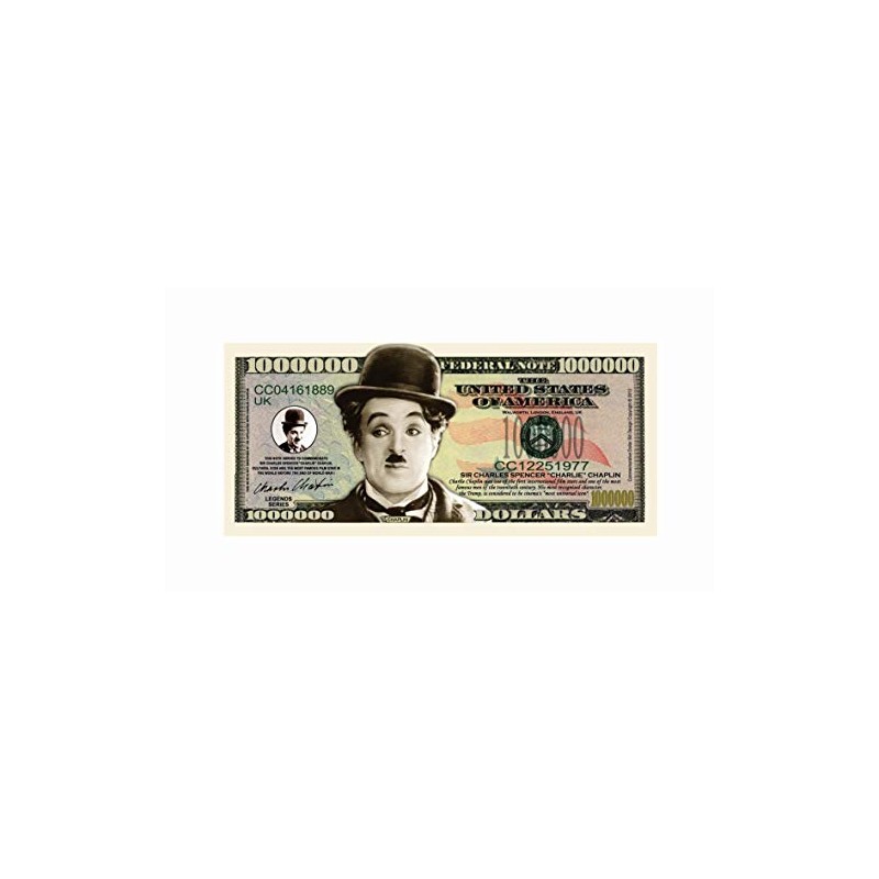 American Art Classics Charlie Chaplin Commemorative Million Dollar Bill (Pack