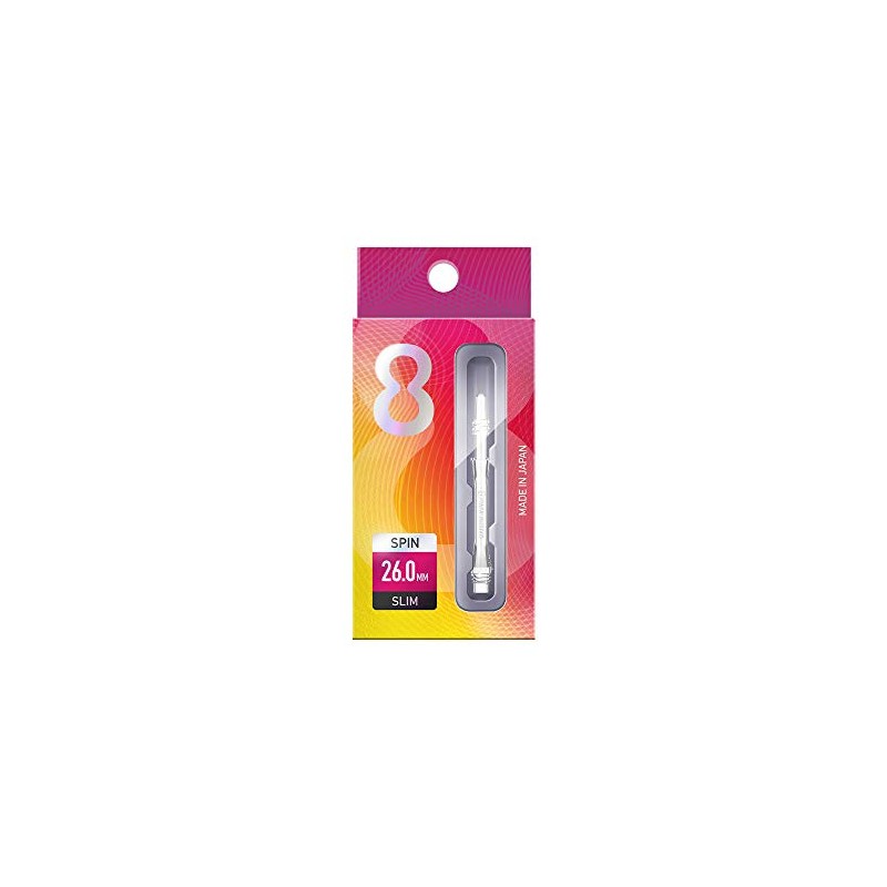 8 Flight Slim Shaft Spin Clear 26mm