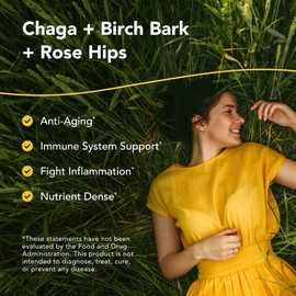 NORTH AMERICAN HERB & SPICE ChagaBlack Tea - 3.2 oz. - Chaga Wild Mushroom Herbal Tea, Coffee Substitute - Adaptogen, Adrenal Support, Endurance & Stamina - Non-GMO - 45 Total Servings