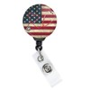 Limeloot American Flag Badge Reel with Stethoscope - Swing Clip