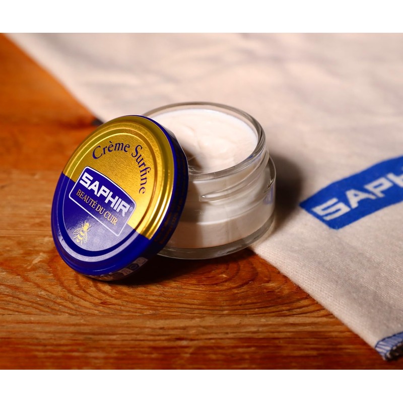 SAPHIR Creme Surfine Pommadier Shoe Polish - Beeswax Cream for