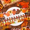 Whaline 69FT Fall Bulletin Board Borders Thanksgiving Autumn Fence Flower
