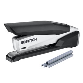 Bostitch inPOWER+28 Executive Stapler - 3 in 1 Stapler - One Finger, No Effort, Spring Powered Stapler, Black/Silver (1110)