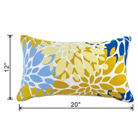 JMKaixin Outdoor Pillow Covers Set of 2 Waterproof Outdoor Pillow 12x20 Inch Outdoor Lumbar Pillow Covers Home Decor for Furniture, Patio, Couch, Bed, Sofa, Bedroom