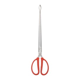 Stainless Steel Snake Grabber Tool for Yard, 20.50" Curved Serrated Long Handle Eel Tongs, Heavy Duty Fish Loach Clamp & Chestnut Picker for Outdoor Camping Gardening
