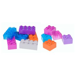 Strictly Briks Toy Large Building Blocks for Kids and Toddlers, Big Bricks Set for Ages 3 and Up, 100% Compatible with All Major Brands, Solid and Clear Rainbow Colors, 108 Pieces