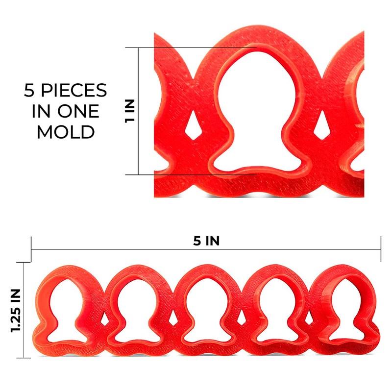 Fish Cookie Cutter Multi x5 – Plastic Red Fish Cutters