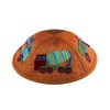 EMANUEL Yair Kippah para niños y niños, camiones bordados Yarmulke,