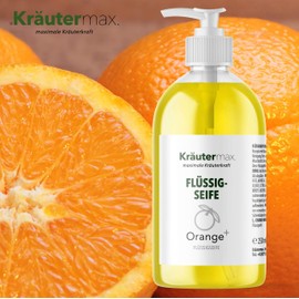 Orange Liquid Soap with Orange Oil Natural Pure for Skin Cosmetics 1 x 250 ml
