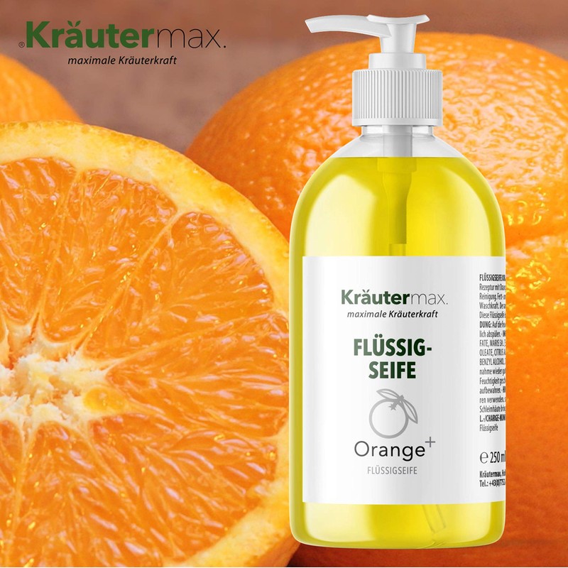Orange Liquid Soap with Orange Oil Natural Pure for Skin