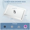 KINLIV 12 * 8 Inch Rectangle Rain Shower Head Chrome,