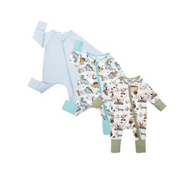 Bow Dream Infant Boys Girls Clothes Newborn Bamboo Rayon Baby girl Romper baby boy Bodysuit Jumpsuit Light Blue Dinosaur Digger 6-12 Months
