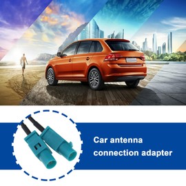 YINETTECH 1 x DAB Splitter Adapter DIN Male to Dual Fakra Male Car Radio Antenna Splitter Cable Fakra Male to DIN Male Cable RG174 Compatible with Seat