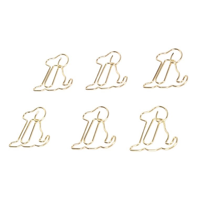 100pcs Dog Shape Paper Clips Improved Slip Resistance Rust Proof