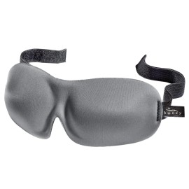 Bucky Ultra Lightweight Contoured Eye Mask Cool Gray Blocks Light Comfortable Sleep