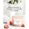 Raspberry Strawberry Vanilla 3-Wick Scented Soy Candle 15.8 oz |