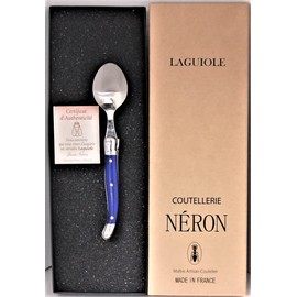 Laguole ABS Handle Teaspoon Gift Boxed French NERON Paris Blue