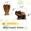XIANNVXI 2" Crystal Statue Crystal Angel Crystal Elephant Statue Healing