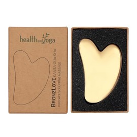 HealthAndYoga™ Ayurveda BronzLove Kansa Gua Sha Massage Tool WITH Beauty Face Oil - Soft Tissue Sculpting for Face & Neck, Scraping for Breaking Scar 
