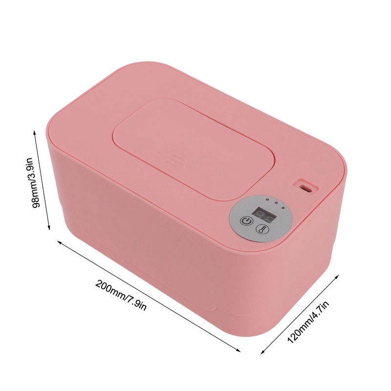 Wipes Warmer with Night Light Temperature Adjustable Refillable Multifunctional Portable