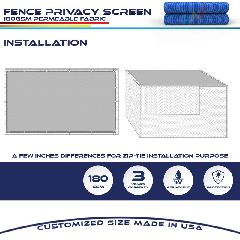 Windscreen4less Fence Privacy Screen 3' x 1' Heavy Duty Windscreen