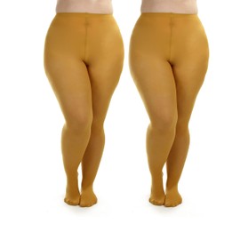 Silky Toes Plus Size Tights for Women Opaque Curvy Nylons Stockings 1-2 Pair Colored 1X 2X 3X 4X 5X 6X 7X